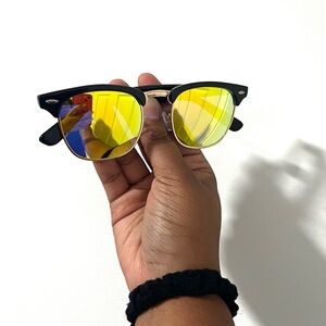 Stylish Black and Yellow Sunglasses
